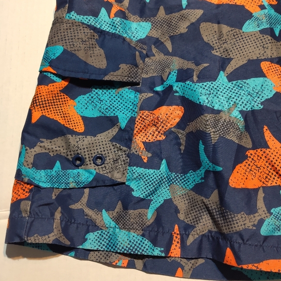 Boy's OP Ocean Pacific Board Shorts Trunks Shark Print Sz XL (14-16) RN76516 - Picture 3 of 10